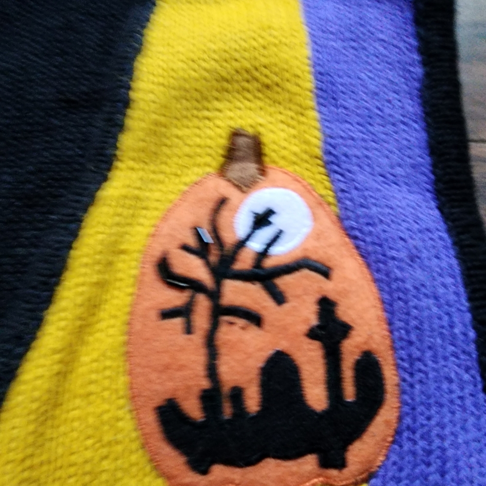 Vintage Tiara Halloween Fall Sweater Vest - Picture 9 of 12